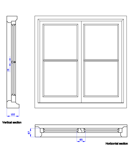 CAD drawing of window